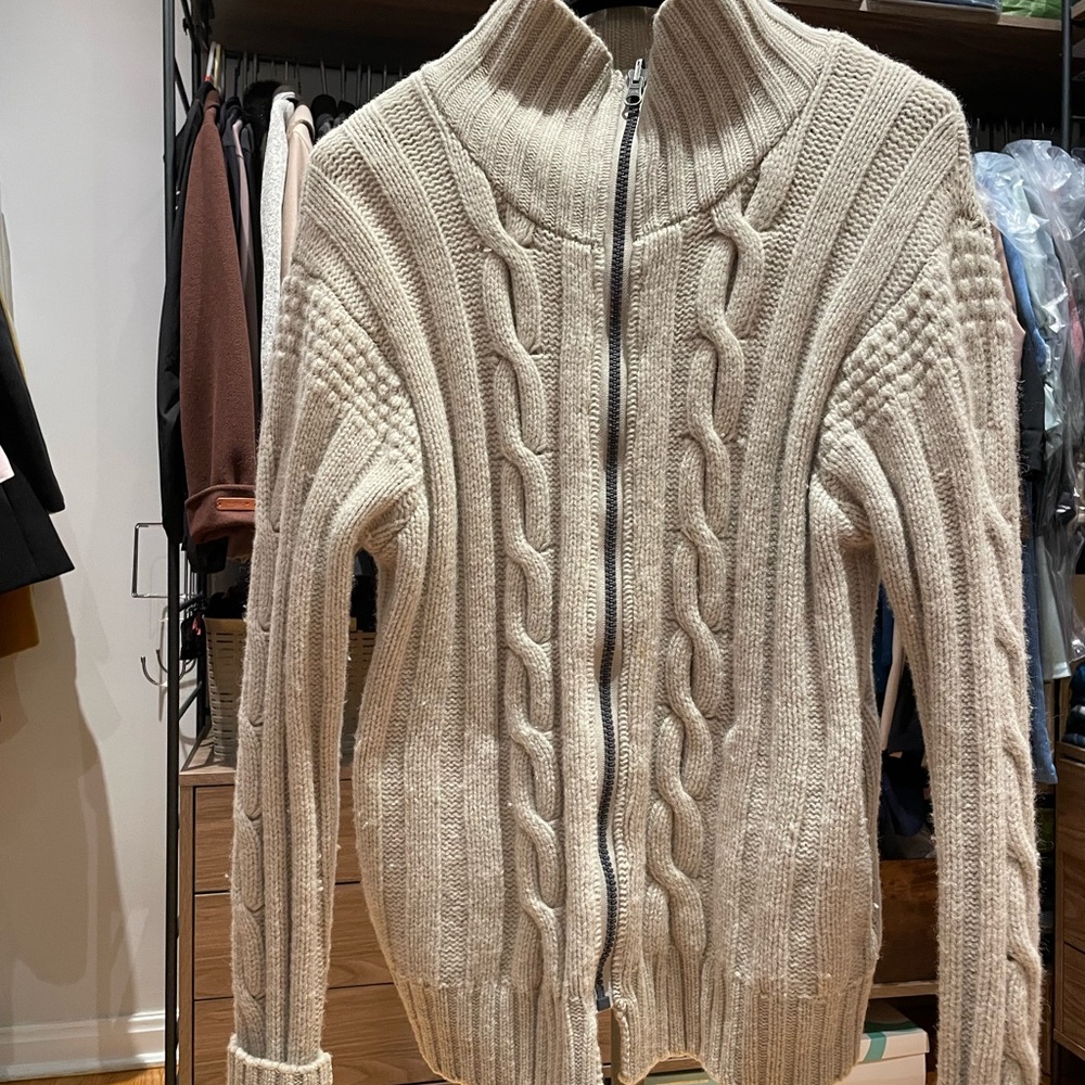 Timberland Chunky Knit Zip-Up Sweater